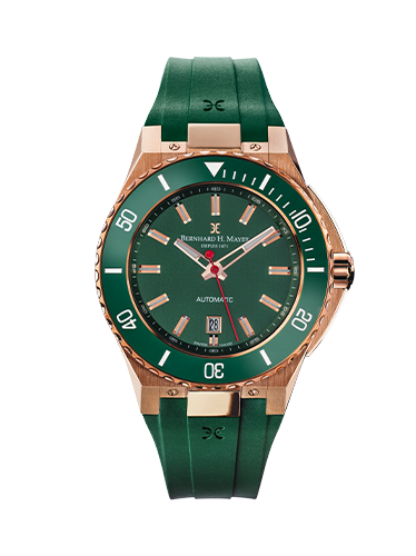 PowerMaster Rose Gold Watch-Green